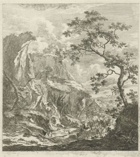 Mountainous landscape with cattle