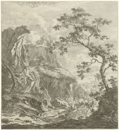 Mountainous landscape with cattle