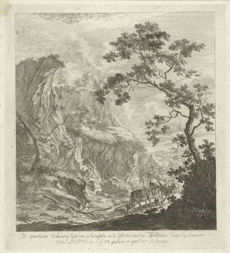Mountainous landscape with cattle