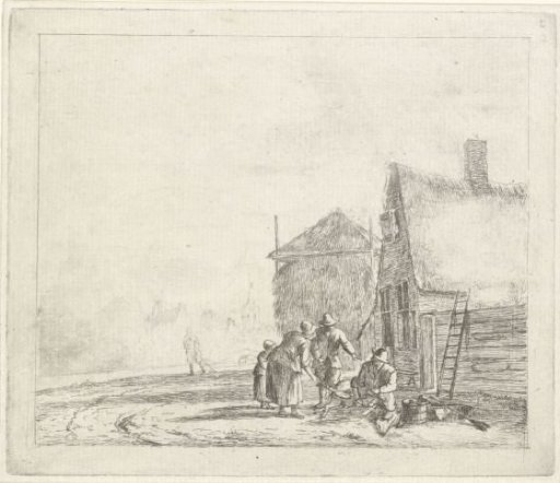 Landscape with a Farm and Hay Barn
