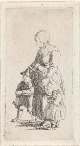 Woman with two children
