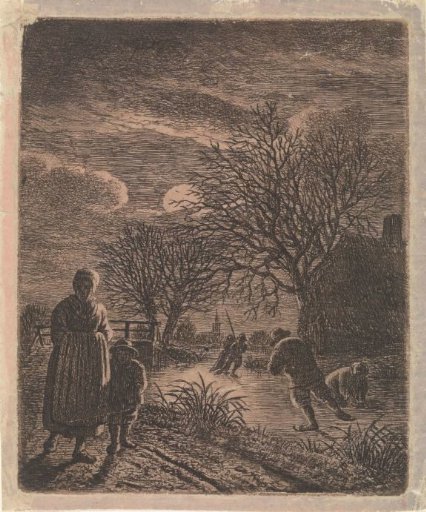 Landscape with skaters