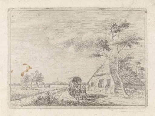 Landscape with farmhouse and cart