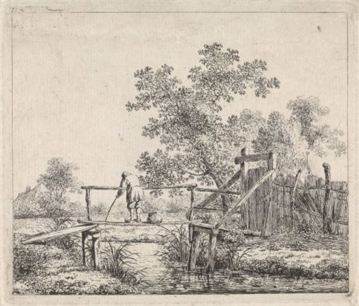 Landscape with fisherman