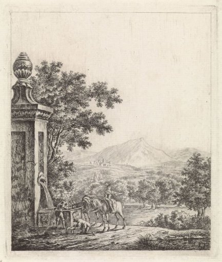 Landscape with fountain