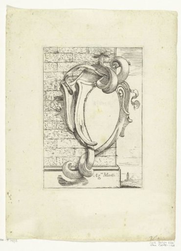 Cartouche with Two Consoles Above and Below