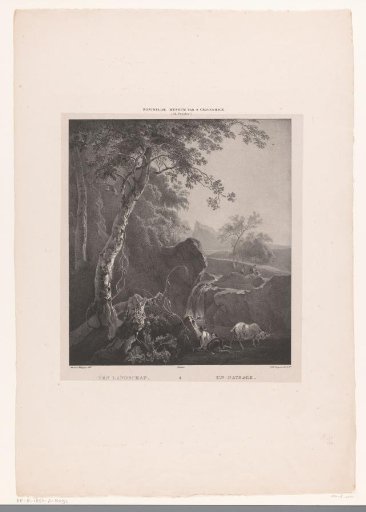 Mountain Landscape with Waterfall