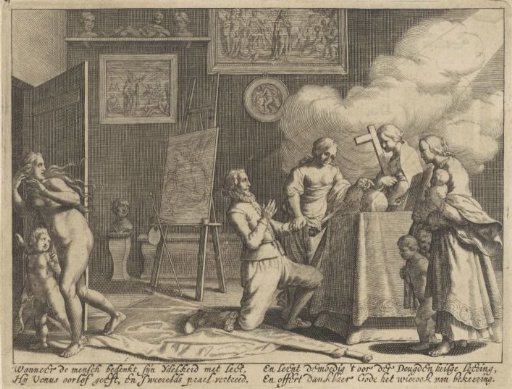 Allegorical Representation with Hope, Faith and Charity