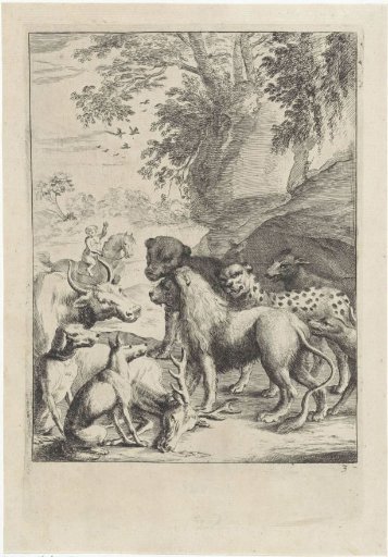 Fable of the lion and other animals