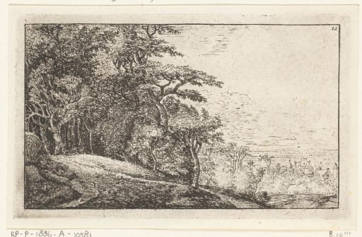 Hilly landscape with trees