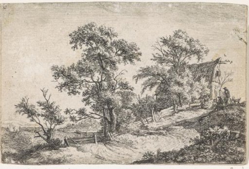 House on a path on a hill