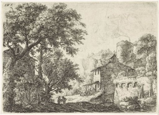 City Wall with an Inn