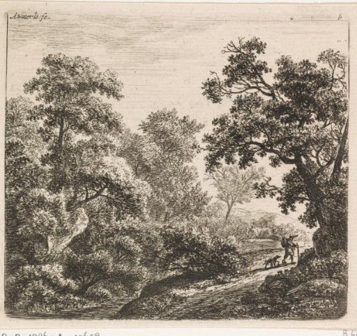 Traveller with a dog