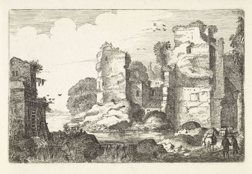 Landscape with Ruins and a Watermill
