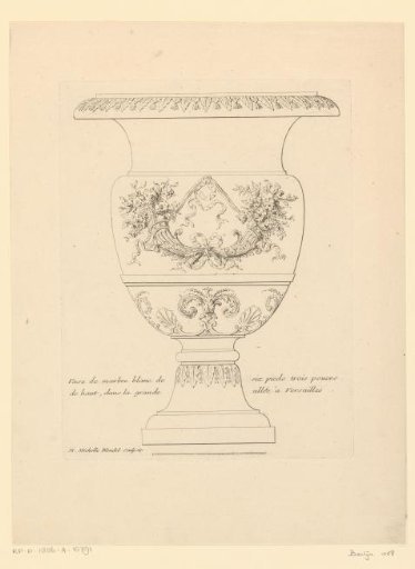 Ornamental vase with cornucopias