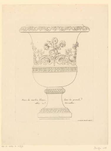 Ornamental vase with floral motifs