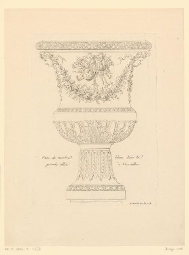 Ornamental vase with musical instruments