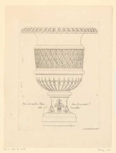 Ornamental vase with fleur-de-lis