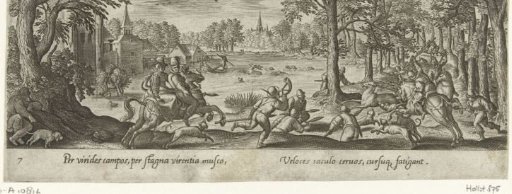 Stag hunting with horses