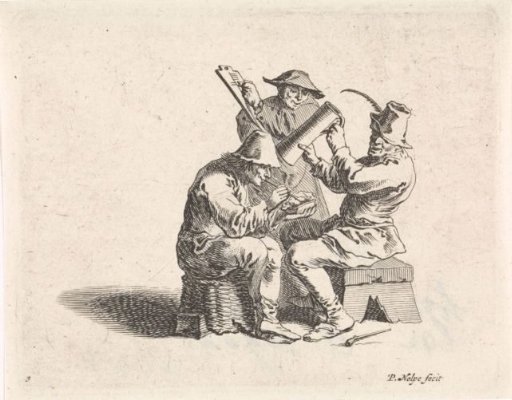 Drinking and smoking peasants