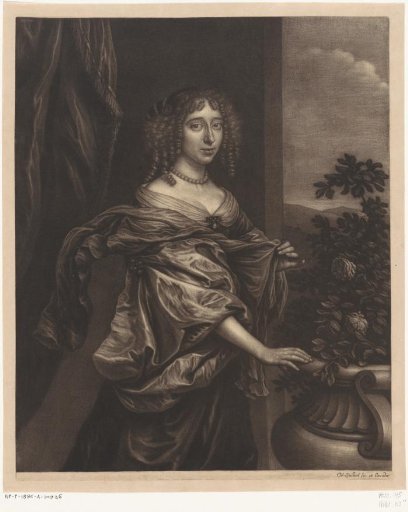 Portrait of a woman by a rose bush
