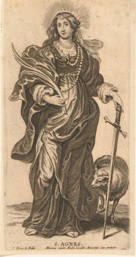 Saint Agnes with lamb and sword