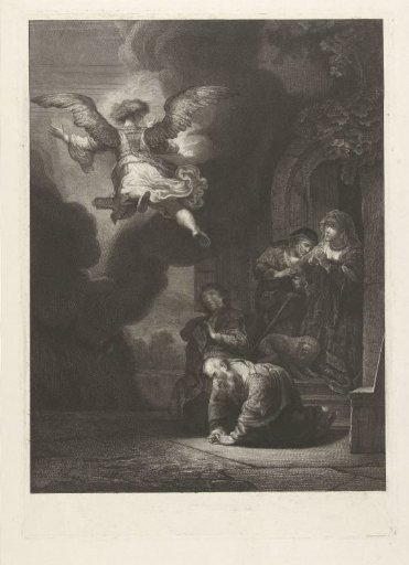 The angel leaves Tobias and his family