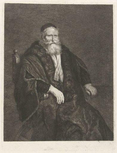 Portrait of an unknown old man in an armchair