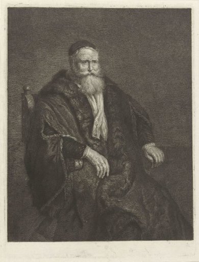Portrait of an unknown old man in an armchair