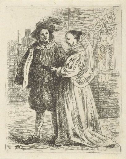 Couple in seventeenth-century costume