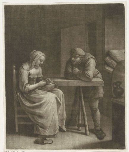 Seamstress and a man