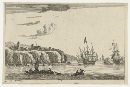 Harbour with a Village on a Cliff