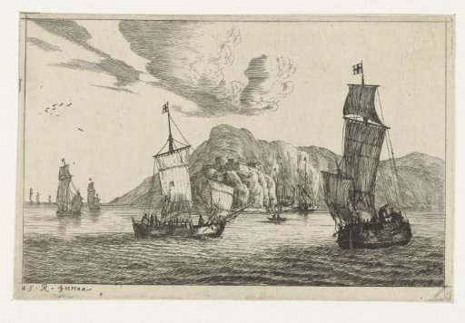 Fishing boats in a bay