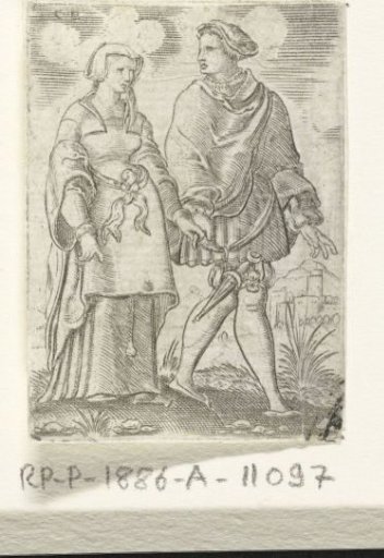 Dancing Couple, fingers interlaced
