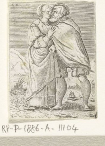 Dancing Couple, kissing each other