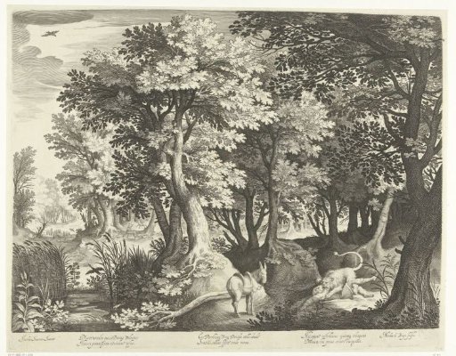 Landscape with a Prophet from Judah Being Torn Apart by a Lion