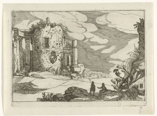 Ruin of a Temple Surrounded by Columns