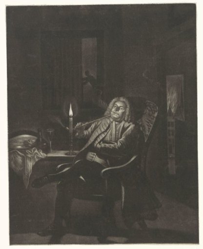 Man smoking a pipe
