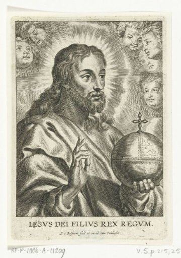 Christ as Salvator Mundi with cherubim