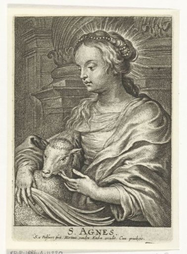 Saint Agnes with lamb