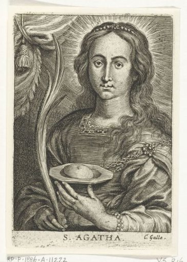 Saint Agatha with severed breast