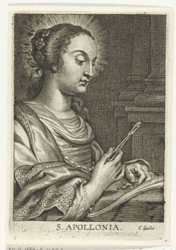 Saint Apollonia with teeth drawn out