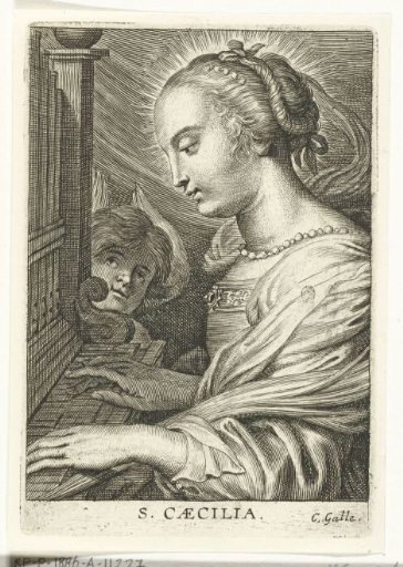 Saint Cecilia with organ