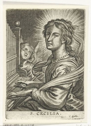 Saint Cecilia with organ