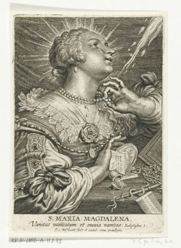 Mary Magdalene divesting herself of her riches