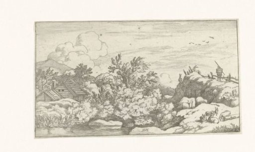 Landscape with goatherd