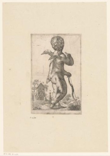 Amor in a Landscape, Seen from Behind