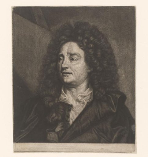 Portrait of an unknown man with a wig, possibly a painter