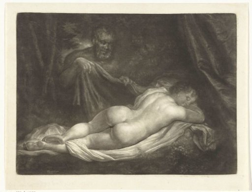 Satyr spying on a sleeping nymph
