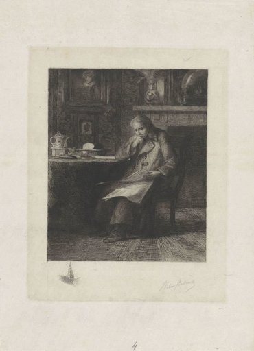 Man reading the newspaper